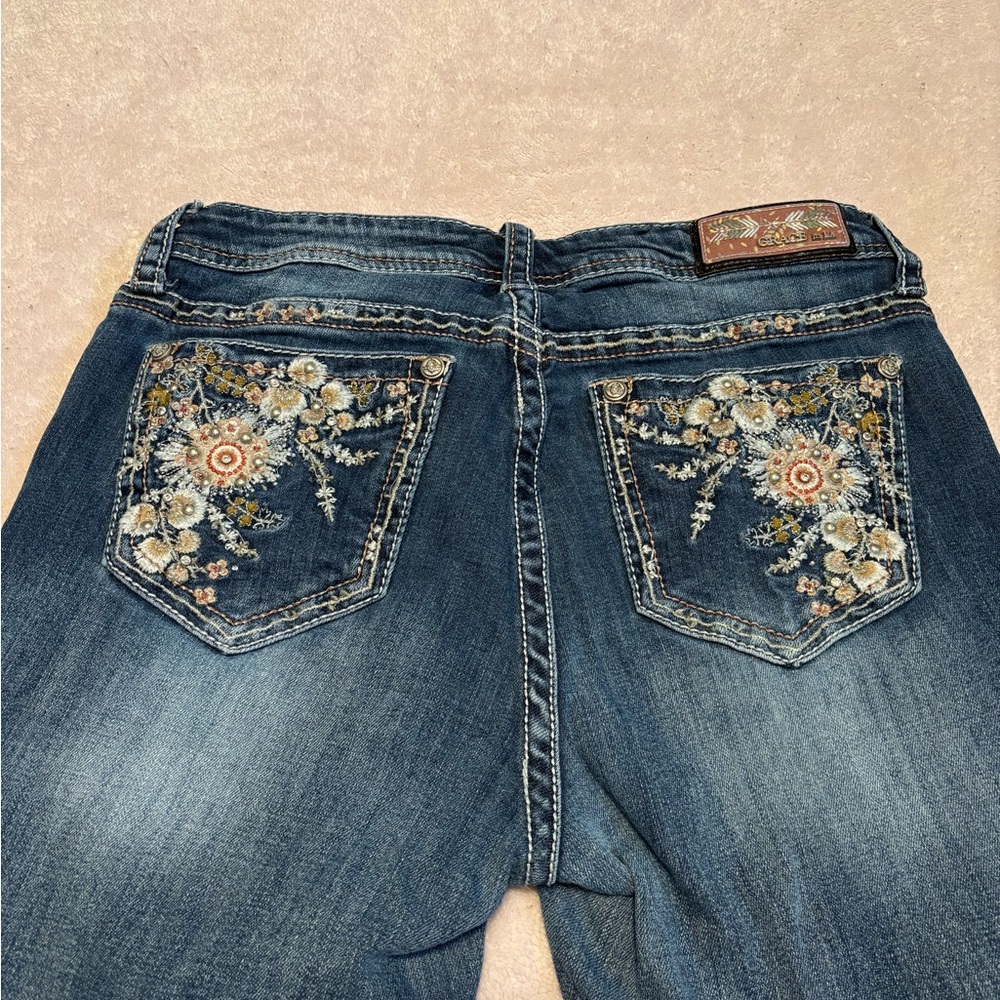 Embroidered Blue Jeans